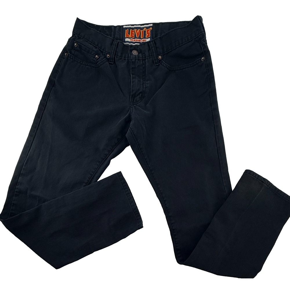 Levis 511 Slim Fit Jeans Mens 28x32 Black Dark Wash Straight Leg Denim Pants
